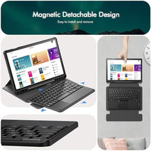 Load image into Gallery viewer, INFILAND for Samsung Galaxy Tab S9/S9 FE 5g Case with Keyboard [High Precision Trackpad &amp; 7 Color Backlit &amp; S Pen Holder], Detachable Wireless Keyboard Case with 360 Degree Rotating Stand, Black_756
