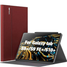 Load image into Gallery viewer, INFILAND Galaxy Tab S10+ Plus 2024/ S9+ Plus/ S9 FE Plus Case, Multi-Angle Stand Cover Compatible with Samsung Tab S10 Plus/ S9 Plus/S9 FE Plus 12.4 Inch [Auto Wake/Sleep], Dark Red, DarkRed_1

