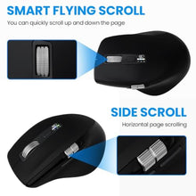 Load image into Gallery viewer, INFINMIND Wireless Bluetooth Side Scroll Mouse with Multi-Device, Ergonomic Computer Mice with Smart Flying Scroll, Quiet Click 4-Level DPI for Computer, Laptop, iPad, Tablet, MacBook (Black)_1966
