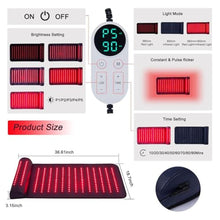 Load image into Gallery viewer, Infrared Red Light Therapy Mat with Neck Support for Full Body Pain Relief_730
