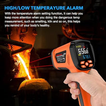 Load image into Gallery viewer, Infrared Thermometer Temperature Gun, -40-3632, High Temp Thermometer with Thermocouple Probe, Non-Contact 50:1 Pyrometer Dual Laser Thermometer Gun for Engine, Kiln, Forging, Industrial_13
