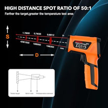 Load image into Gallery viewer, Infrared Thermometer Temperature Gun, -40-3632, High Temp Thermometer with Thermocouple Probe, Non-Contact 50:1 Pyrometer Dual Laser Thermometer Gun for Engine, Kiln, Forging, Industrial_15
