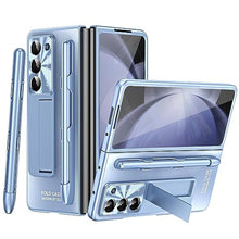 Load image into Gallery viewer, INGIDO Designed for Samsung Galaxy Z Fold 5 Case with S Pen &amp; Kickstand &amp; Front Screen Protector Luxury Phone Cover Case for Galaxy Z Fold 5 (2023),Blue_1
