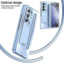 Load image into Gallery viewer, INGIDO Designed for Samsung Galaxy Z Fold 5 Case with S Pen &amp; Kickstand &amp; Front Screen Protector Luxury Phone Cover Case for Galaxy Z Fold 5 (2023),Blue_2172
