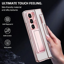 Load image into Gallery viewer, INGIDO Designed for Samsung Galaxy Z Fold 5 Case with S Pen &amp; S Pen Holder, Portable Kickstand &amp; Front Screen Protector Transparent Fold 5 Case Luxury Clear Case for Galaxy Z Fold 5 (2023), Rose Gold, RoseGold_7514
