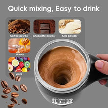 Load image into Gallery viewer, Initial Magnetic Stirring Coffee Mug Stainless Travel Cup Thank you Appreciation Gratitude Friend School Bus Driver Aide Co Worker Crossing Guard Librarian Scout Leader Guidance Counselor Men Gifts,Z, Black_5614
