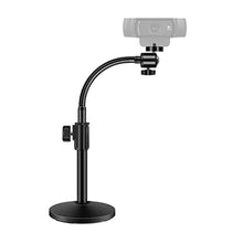 Load image into Gallery viewer, InnoGear Webcam Stand for Desk, Camera Stand Mount Gooseneck Arm for Logitech Webcam C922 C930e C920S C920 C615 C960 C920x BRIO 4K NexiGo N60, Phone Mount, Right Light, GoPro with 1/4" Thread, Black_1
