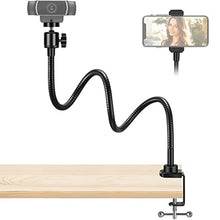 Load image into Gallery viewer, InnoGear Webcam Stand with Phone Mount, Desk Camera Arm Stands Gooseneck for Logitech Webcam BRIO 4K C960 C920 C920S C922 C922x C925e C930 C930e C615 NexiGo N60, Right Light, Gopro with 1/4" Thread_1
