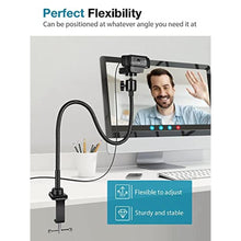 Load image into Gallery viewer, InnoGear Webcam Stand with Phone Mount, Desk Camera Arm Stands Gooseneck for Logitech Webcam BRIO 4K C960 C920 C920S C922 C922x C925e C930 C930e C615 NexiGo N60, Right Light, Gopro with 1/4" Thread_340
