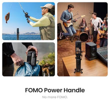 Load image into Gallery viewer, Insta360 FOMO Power Handle with 6100mAh Battery, Mini Remote, Foldable Quadpod, Pre-Recording Support for X5, X4, X3, X4 Air, Travel Vlogging, Outdoor Adventures, Group Photos, Black_3721
