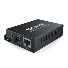 Load image into Gallery viewer, ipolex Gigabit Ethernet Media Converter, Built-in Multi-Mode SC SFP Fiber Module, 1310nm, MMF, Duplex, up to 2-KM, Dual SC Fiber to 10/100/1000Base-TX (UTP/STP/Cat5e/Cat6 RJ45)_1
