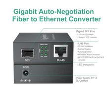 Load image into Gallery viewer, ipolex Gigabit Ethernet Media Converter, Built-in Multi-Mode SC SFP Fiber Module, 1310nm, MMF, Duplex, up to 2-KM, Dual SC Fiber to 10/100/1000Base-TX (UTP/STP/Cat5e/Cat6 RJ45)_8057
