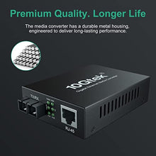 Load image into Gallery viewer, ipolex Gigabit Ethernet Media Converter, Built-in Multi-Mode SC SFP Fiber Module, 1310nm, MMF, Duplex, up to 2-KM, Dual SC Fiber to 10/100/1000Base-TX (UTP/STP/Cat5e/Cat6 RJ45)_8059
