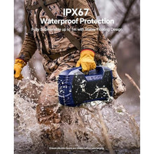 Load image into Gallery viewer, IPX7 Waterproof Outdoor Bluetooth Speaker, Wireless, 90W(Peak), 32H Playtime, Floating Design, Deep Bass &amp; Loud Stereo Sound, Portable with Handle, Rugged for Pool, Beach, Kayaking, Hiking, Navy Blue, NavyBlue_7117

