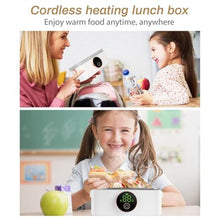Load image into Gallery viewer, Iridesc Self Heating Lunch Box, 1L Battery Powered Lunch Box with Automatic Heating, 16000mAH Rechargeable Battery Provid Rapid Heating, Designed for Car, Office, Travel, Picnic &amp; outdoor, White_388
