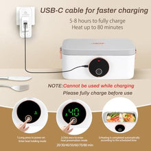 Load image into Gallery viewer, Iridesc Self Heating Lunch Box, 1L Battery Powered Lunch Box with Automatic Heating, 16000mAH Rechargeable Battery Provid Rapid Heating, Designed for Car, Office, Travel, Picnic &amp; outdoor, White_390
