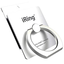 Load image into Gallery viewer, iRing Link, Made in Korea, Wireless Charging Friendly Phone Holder - Cell Phone Ring Grip Finger Holder and Stand Compatible with iPhone, Galaxy, and Other Smartphones(Silver)_1
