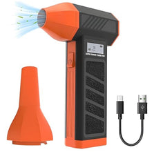 Load image into Gallery viewer, Irosiy Compressed Air Duster, 110000RPM Cordless Mini Duster, 4-Speed Adjustable, Rapid Charge, for Electronics, Home, Auto &amp; Outdoor Use, blackorangecolor_1
