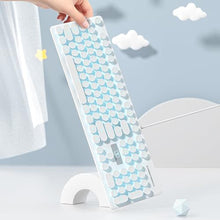 Load image into Gallery viewer, iTastatur Typewriter Keyboard 104-key Punk Gaming Retro Keyboard LED Ice Blue Backlit Cute Keyboard with Wired USB Suitable for PC/Win/Mac/Laptop Computer KeyboardWhite, VWhite_1596
