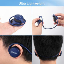 Load image into Gallery viewer, itayak Behind The Head Headphones, Wrap Around Head Small Bluetooth Headphones Lightweight Foldable Wireless Sports Sweatproof Headset with Microphone &amp; Carrying Case_132
