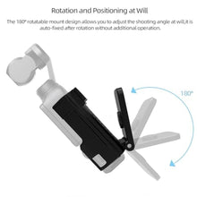 Load image into Gallery viewer, ITOTIN Magnetic Mount Stand Compatible for DJI Osmo Pocket 3, Adjustable Osmo Pocket 3 Accessories Expansion Adapter, Magnetic Suction Case 180 Angle Adjustable, Black_3420
