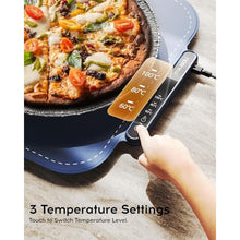 Load image into Gallery viewer, iTRUSOU Electric Warming Tray - Full Surface Heating,Rollable &amp; Portable,Premium Silicone Nano-Material,3 Temperature Settings,Auto Shut-Off -Versatile Food Warmer for Pizza, Meals, and More, Blue_2521
