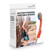 Load image into Gallery viewer, Ivation Portable Outdoor Shower, Battery Powered, Water Pump, Rechargeable, Orange_7309
