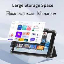 Load image into Gallery viewer, IWEGGO Android 14 Tablet with Case, 7 Inch 8GB RAM+32GB ROM/ 1TB Expandable Computer, 5MP Camera Tablets, 1.6Ghz Quad-core Processor, 3000mAH Battery Tablet PC, 5G WiFi, Games 7'' Android Laptop Black_550
