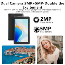 Load image into Gallery viewer, IWEGGO Android 14 Tablet with Case, 7 Inch 8GB RAM+32GB ROM/ 1TB Expandable Computer, 5MP Camera Tablets, 1.6Ghz Quad-core Processor, 3000mAH Battery Tablet PC, 5G WiFi, Games 7'' Android Laptop Black_553
