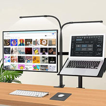 Load image into Gallery viewer, iZELL Desk Lamp, [2 LED Tube] Desk Lamps for Home Office with Clamp, Flexible Gooseneck LED Book Light, Easy Clip on Reading Lights for Bedrooms Beside Table Headboard College Dorm Bed Room - Black_1
