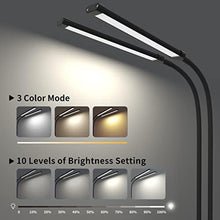 Load image into Gallery viewer, iZELL Desk Lamp, [2 LED Tube] Desk Lamps for Home Office with Clamp, Flexible Gooseneck LED Book Light, Easy Clip on Reading Lights for Bedrooms Beside Table Headboard College Dorm Bed Room - Black_7013
