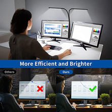 Load image into Gallery viewer, iZELL Desk Lamp, [2 LED Tube] Desk Lamps for Home Office with Clamp, Flexible Gooseneck LED Book Light, Easy Clip on Reading Lights for Bedrooms Beside Table Headboard College Dorm Bed Room - Black_7014
