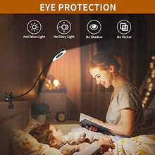 Load image into Gallery viewer, iZELL Desk Lamp, LED Reading Light with Clamp, 3 Color Modes &amp; 10 Brightness Flexible Arm Book Light for Kids Reading Book in Bed at Night Clip on Table, Computer, Zoom Meetings - 27.6 Black_6959

