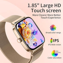 Load image into Gallery viewer, J-CD Smart Watch for Women, 1.85 inch Large Screen, Support Make Voice/Bluetooth/Sports Mode, Fitness Trackers/Heart Rate/Calories/Sleep Monitor, Compatible with Android/iOS, IP68 Waterproof, golden_1957
