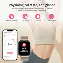 Load image into Gallery viewer, J-CD Smart Watch for Women, 1.85 inch Large Screen, Support Make Voice/Bluetooth/Sports Mode, Fitness Trackers/Heart Rate/Calories/Sleep Monitor, Compatible with Android/iOS, IP68 Waterproof, golden_1958
