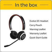 Load image into Gallery viewer, Jabra Evolve 65 UC Stereo Wireless Bluetooth Headset/Music Headphones Includes Link 360 (U.S. Retail Packaging), StereoSpeaker_7746
