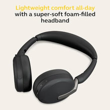 Load image into Gallery viewer, Jabra Evolve2 65 Flex Wireless Stereo Headset - Bluetooth, Noise-Cancelling ClearVoice Technology &amp; Hybrid ANC - Works with All Leading UC Platforms Such As Zoom &amp; Google Meet - Black_8745

