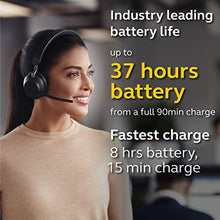 Load image into Gallery viewer, Jabra Evolve2 65 MS Wireless Headphones with Link380a, Stereo, Black Wireless Bluetooth Headset for Calls and Music, 37 Hours of Battery Life, Passive Noise Cancelling Headphones_6336
