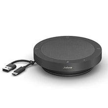 Load image into Gallery viewer, Jabra Speak2 40 Portable Speakerphone - 4 Noise-Cancelling Mics, Full-Range 50mm Portable Speaker, Wideband Audio and USB-A and USB-C Connections - Certified for Zoom and Google Meet - Dark Grey, Black_1
