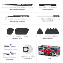 Load image into Gallery viewer, JAKEMY 180 in 1 Precision Screwdriver Set, Computer Screwdriver Kit, Professional Magnetic Repair Tool Kit with Home Drill Bits for Most Laptop, Phone, Xbox, MacBook, Game Console, Modding, DIY, FoManualScrewdriverSet_7576
