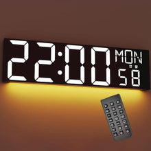 Load image into Gallery viewer, JALL 30" Extra Large Digital Wall Clock, Giant LED Wall Clock with Remote Control, Digital Clock with Jumbo Numbers for Living Room, Gym, Warehouse, Office, Home Decor, Plug-in, White_1
