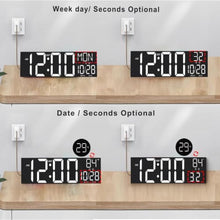 Load image into Gallery viewer, JALL 30" Extra Large Digital Wall Clock, Giant LED Wall Clock with Remote Control, Digital Clock with Jumbo Numbers for Living Room, Gym, Warehouse, Office, Home Decor, Plug-in, White_3028
