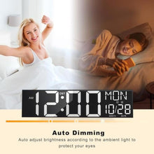 Load image into Gallery viewer, JALL 30" Extra Large Digital Wall Clock, Giant LED Wall Clock with Remote Control, Digital Clock with Jumbo Numbers for Living Room, Gym, Warehouse, Office, Home Decor, Plug-in, White_3029
