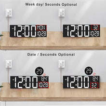 Load image into Gallery viewer, JALL 30" Large Digital Wall Mount Clock with Remote Control, Alarm, Huge Giant Big LED, Countdown, Auto DST, Temperature for Living Room Classroom Desk, Xmas, Birthday Gift, White_57
