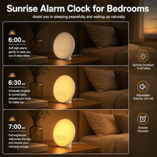 Load image into Gallery viewer, JALL Sunrise Alarm Clock White Noise Machine with 25 Nature Sleep Sounds, Fully Dimmable Clock for Bedrooms, Heavy Sleepers, 17 Light Modes, Bluetooth Speaker_2184
