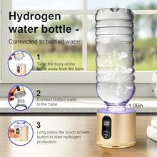 Load image into Gallery viewer, Janebrty Hydrogen Water Bottle Generator 3000ppb Hydrogen Water Ionizer Generates Alkaline Water Using New SPE Electrolysis Technology LCD Time Display for Man/Woman Festival Gifts Office (Gold)_2650
