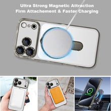 Load image into Gallery viewer, JBJZYZZ Magnetic for iPhone 17 Pro Max Case Clear,Invisible Ring Stand,Built-in Camera Lens Protector, Compatible with MagSafe,Shockproof Case for 17 ProMax,Titanium_1093
