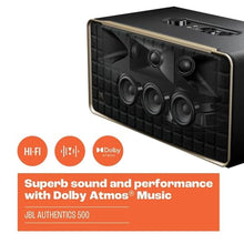 Load image into Gallery viewer, JBL Authentics 500 - Smart Home Speaker - Black, BlackGold_1122
