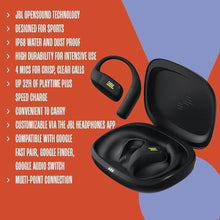 Load image into Gallery viewer, JBL Endurance Zone Open Ear Earbuds, Waterproof, Secure Fit - Black/Grey, BlackGrey_2173
