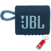 Load image into Gallery viewer, JBL Go 3 - Portable Bluetooth Speaker, Built-in Battery, Waterproof and Dustproof Feature JBLGO3BLUAM, Bonus Keychain LED Included - Blue_1
